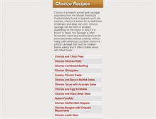 Tablet Screenshot of chorizorecipes.org